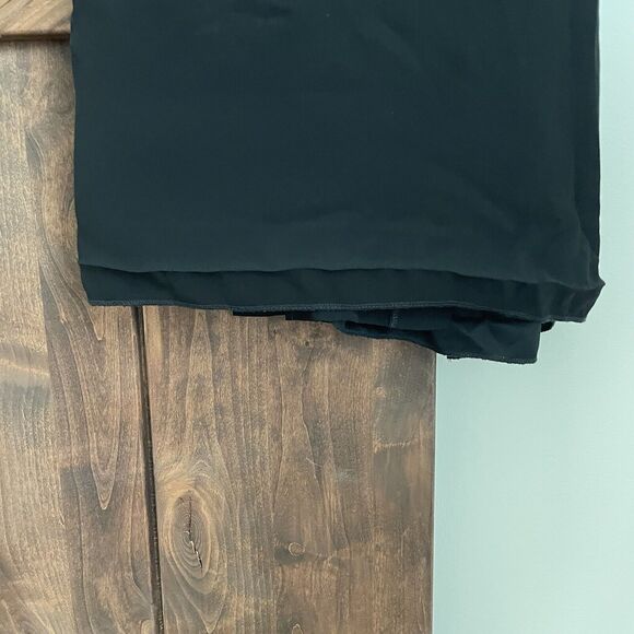 APC dress Womens 36 Black Mathilda Tie Crepe Viscose Vneck Pleats Classic - Picture 12 of 13